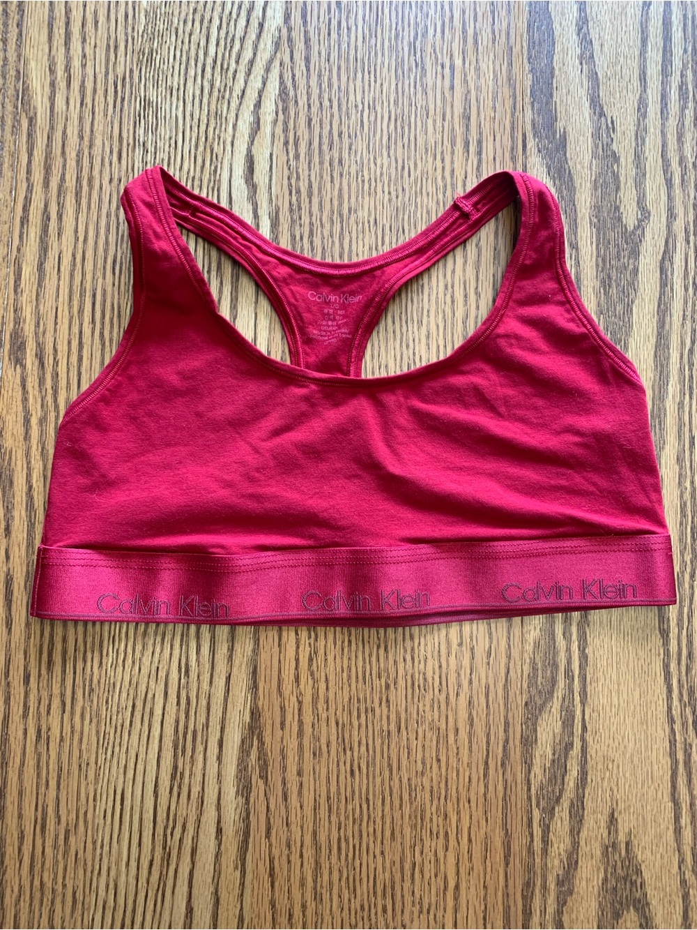 Calvin Klein Red Racerback Bralette